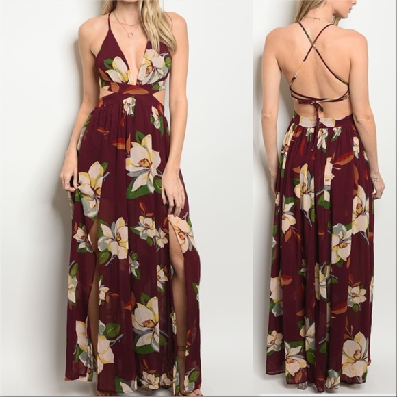 . Dresses & Skirts - FLORAL PRINT MAXI DRESS